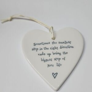 Twos Company Inspirational Heart-Shaped Hanging Decor Ornament
